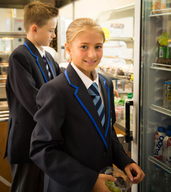 Pupils in The Maelor School canteen