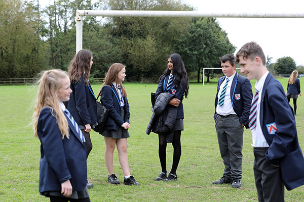 Pupils at Wrexham high school