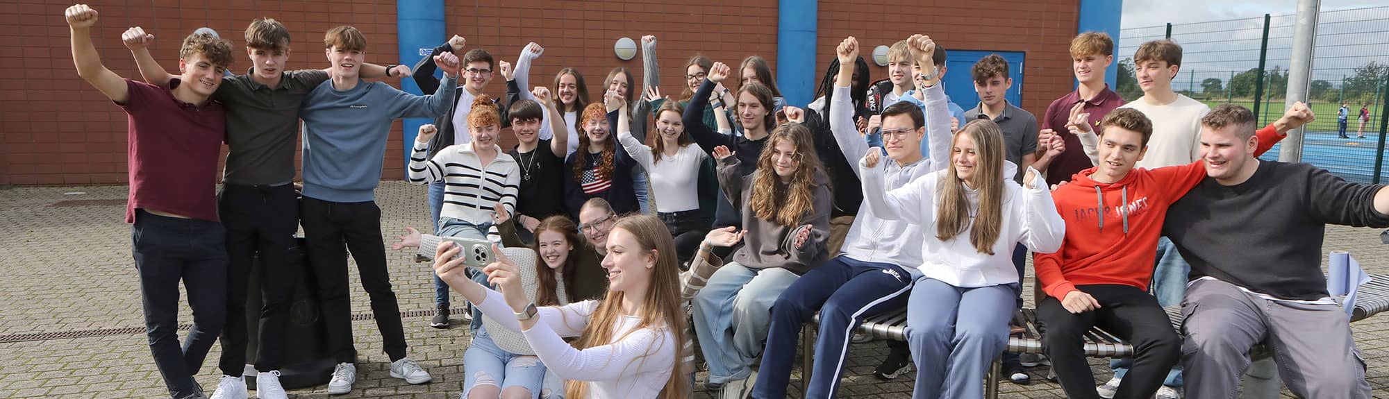 Pupils at The Maelor School