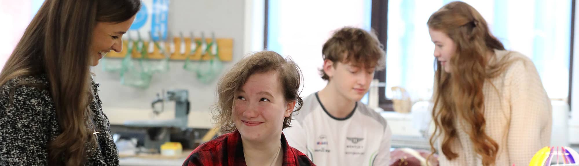 Pupils at The Maelor School