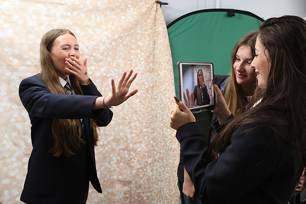 Taking photos in school class