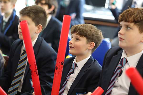 Year 7 boys at Wrexham school