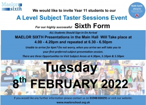 Sixth Form Taster Event