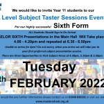 Sixth Form Taster Event